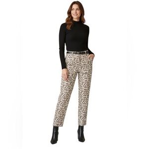 Dana Buchman Leopard Print Pants Beige Brown Size 10